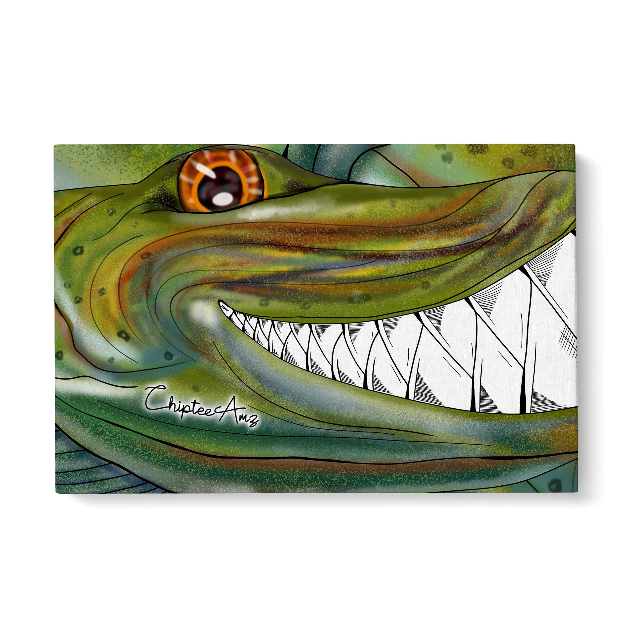 Funny Musky fishing art Matte Canvas Muskellunge wall art