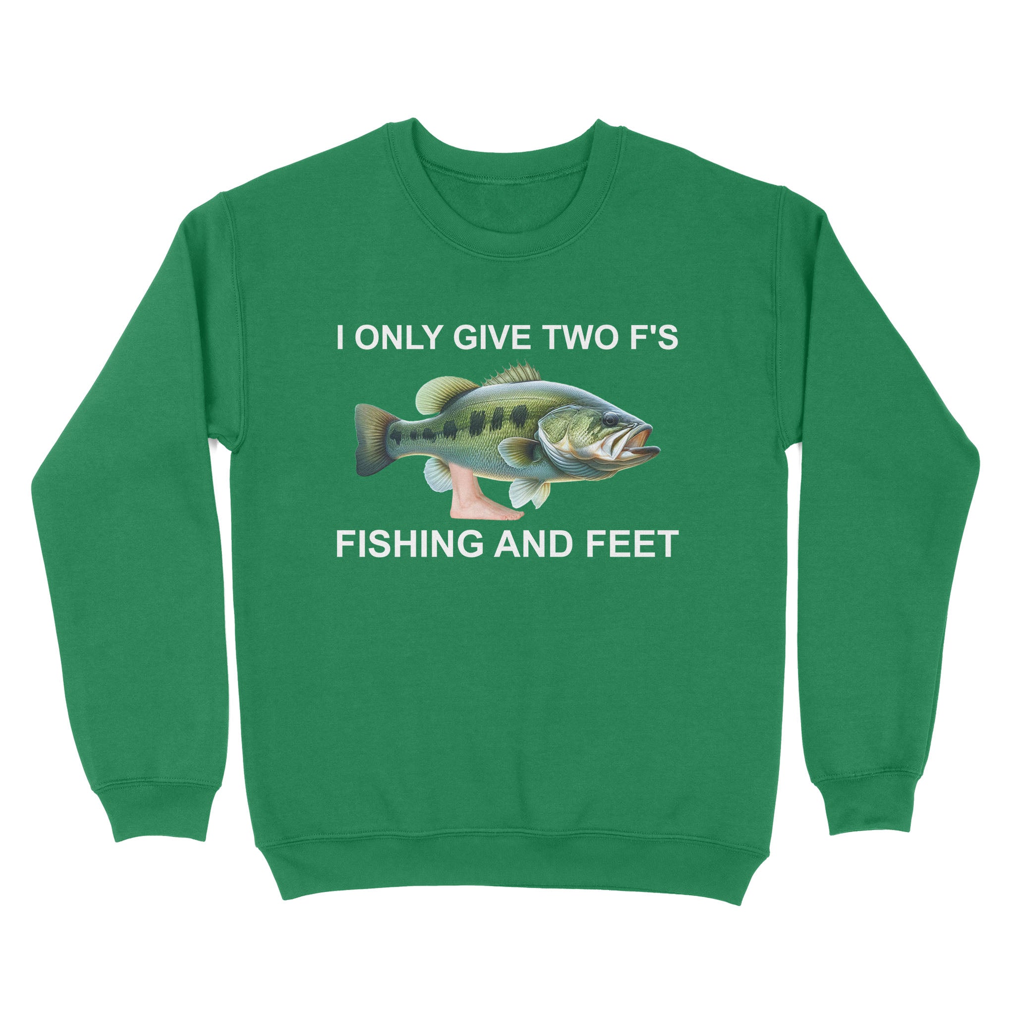 Funny fishing shirt - I only give two f's Unisex Sweatshirt