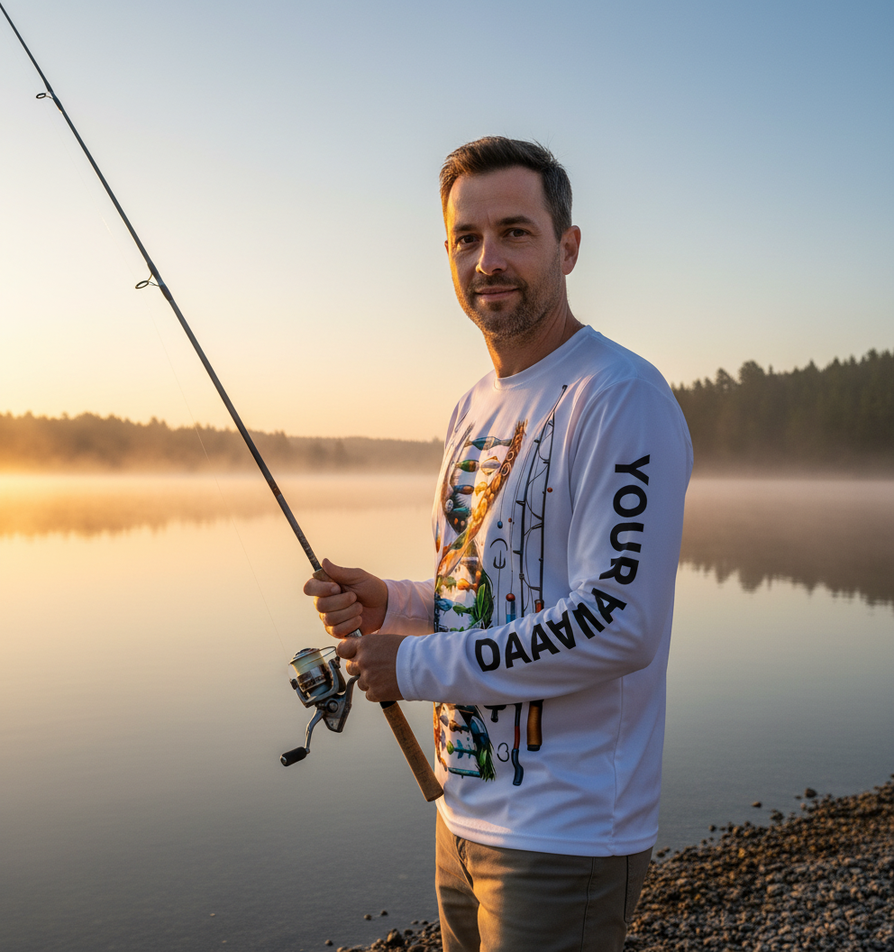 Fishing - It's in my DNA - UV protection fishing shirt for fisherman A64