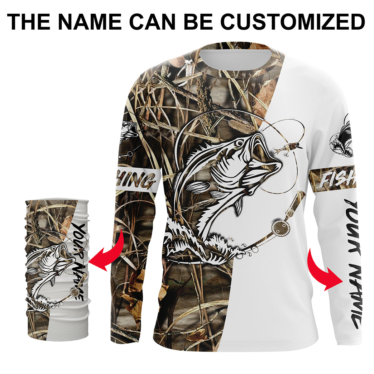 Beautiful bass fishing tournament UV protection shirt customize name fishing personalized gift