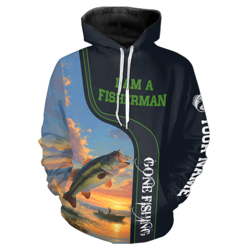 I am a fisherman - gift for fisherman bass fishing shirt with hoodie