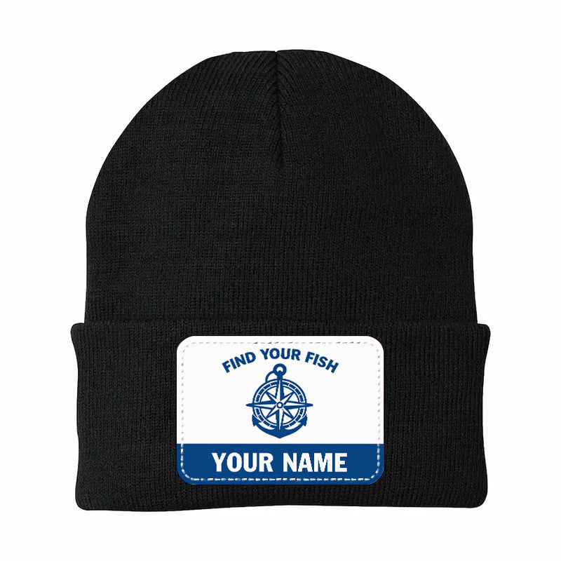 Find Your Fish Personalized Custom Name Fishing Beanies
