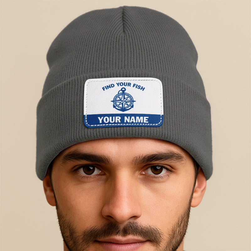 Find Your Fish Personalized Custom Name Fishing Beanies
