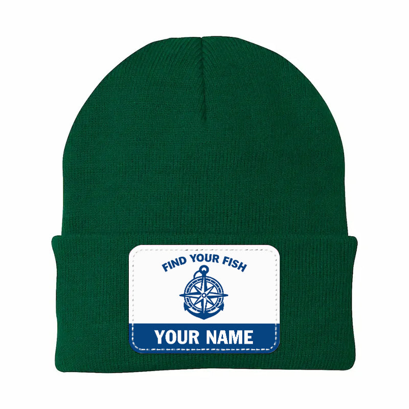 Find Your Fish Personalized Custom Name Fishing Beanies