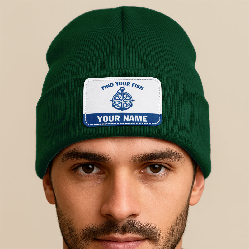 Find Your Fish Personalized Custom Name Fishing Beanies