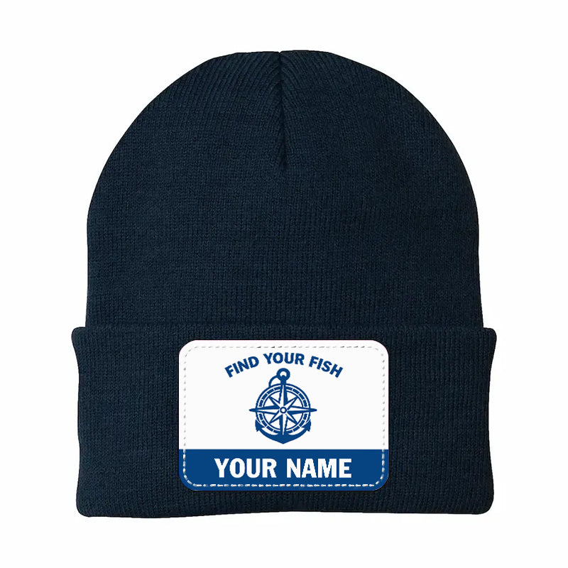 Find Your Fish Personalized Custom Name Fishing Beanies
