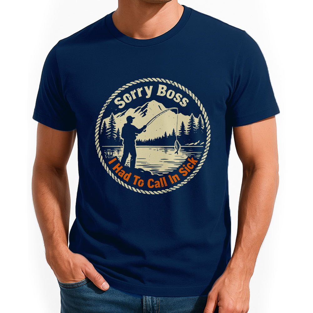 Sorry Boss, I Had To Call In Sick Fishing Jersey For Fisherman