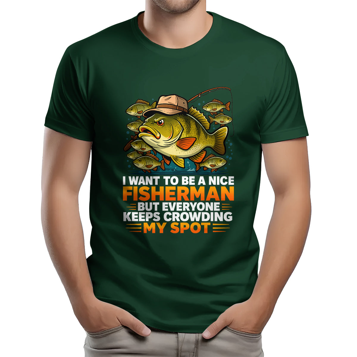I Want To Be A Nice Fishermen Bass Fishing Shirt For Fishermen