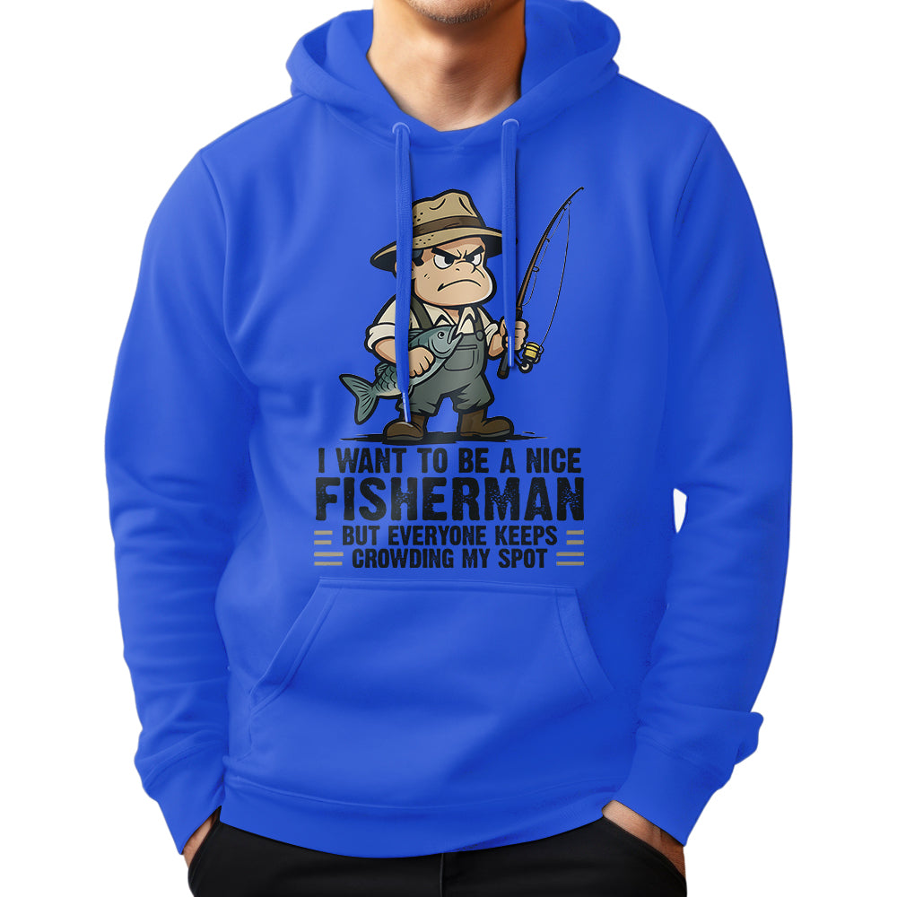 I Want To Be A Nice Fishermen Old Man Fishing Shirt For Fishermen