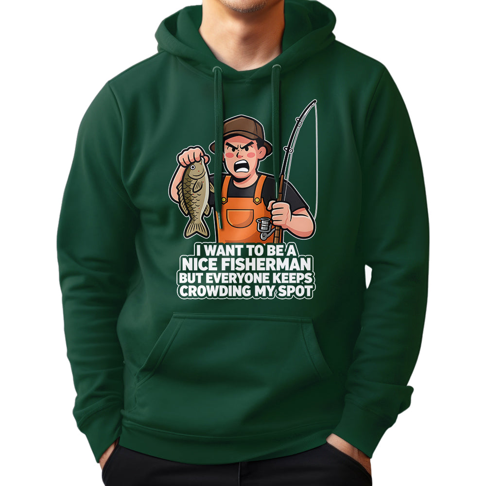 I Want To Be A Nice Fishermen Young Man Fishing Shirt For Fishermen