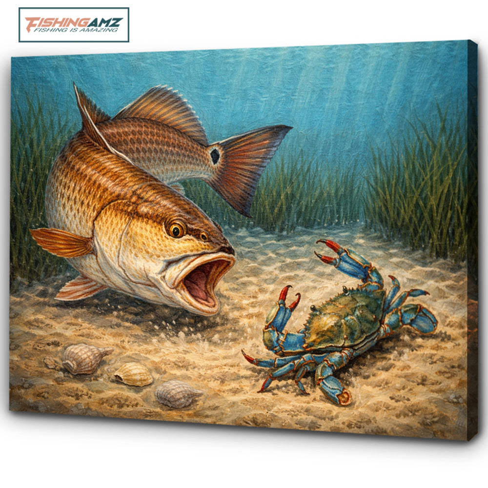 Redfish on the Hunt – Inshore Fishing Canvas Wall Art