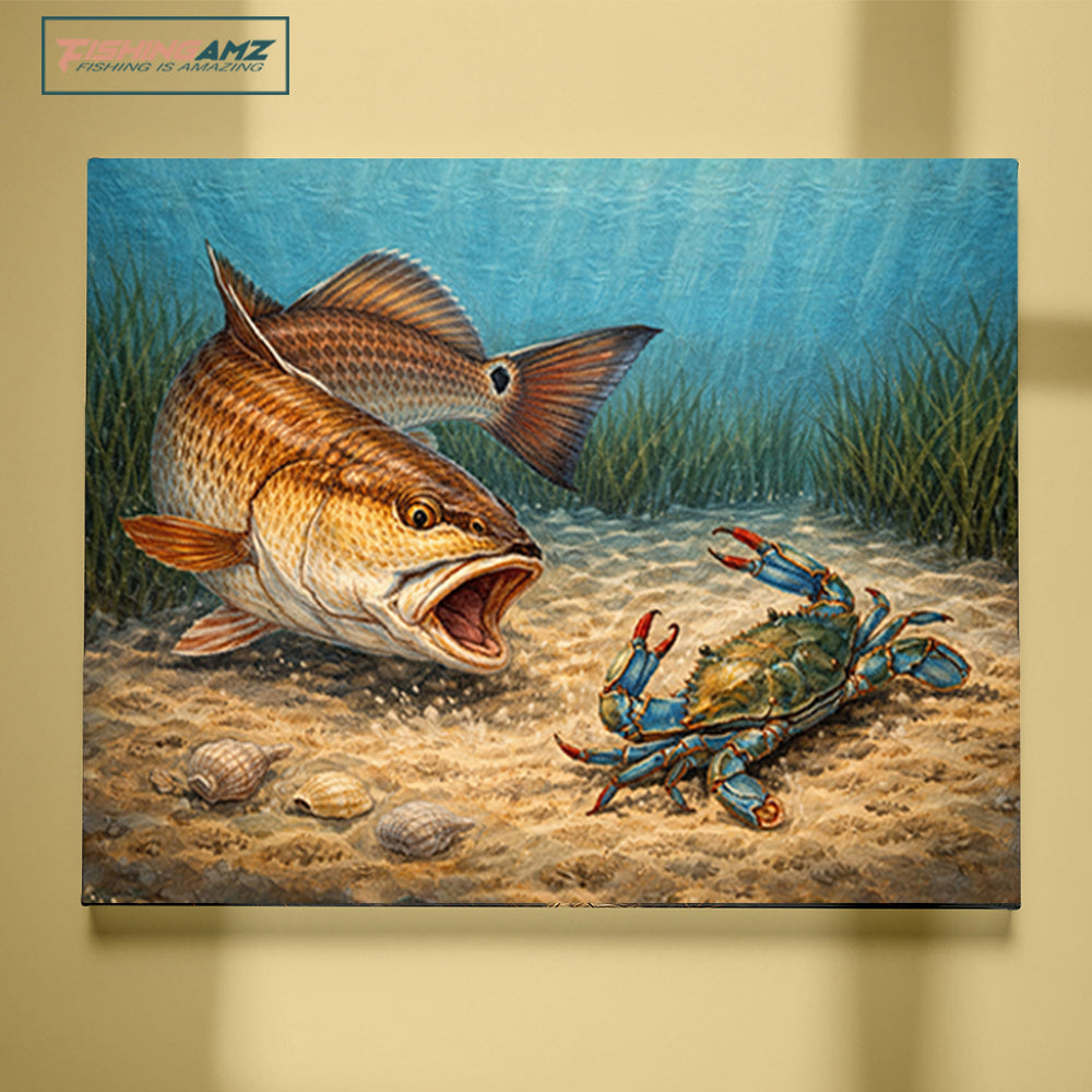 Redfish on the Hunt – Inshore Fishing Canvas Wall Art