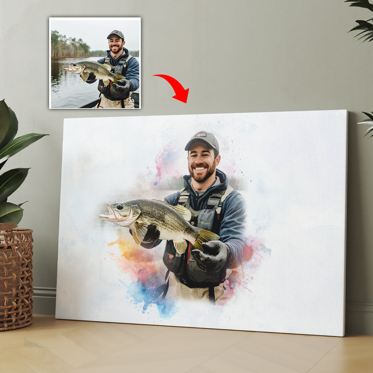 Fishing canvas custom photo sharing your joy canvas