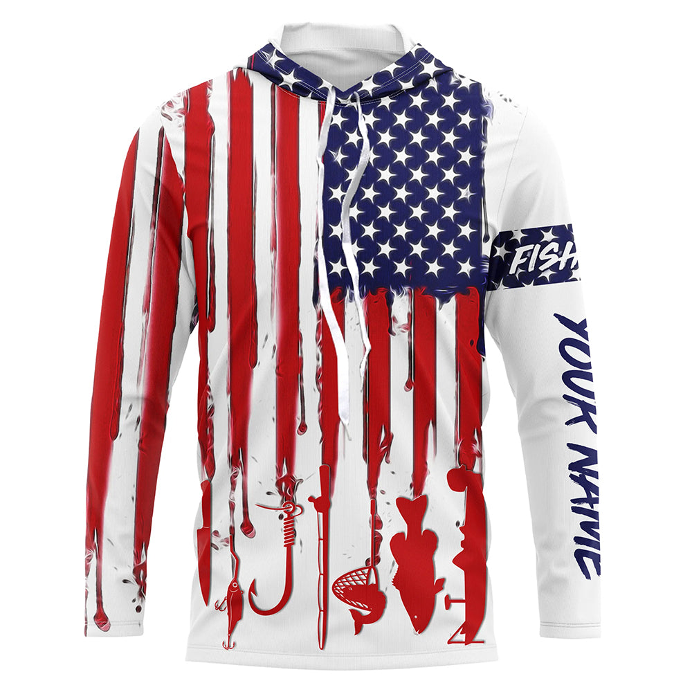 American flag UV protection fishing shirt fishing jersey for fisherman A11