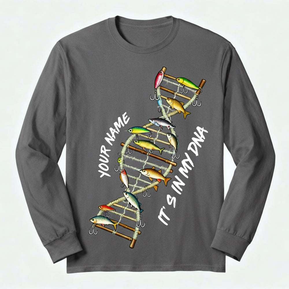 Fishing - It's in my DNA personalized custom name Premium Long Sleeve