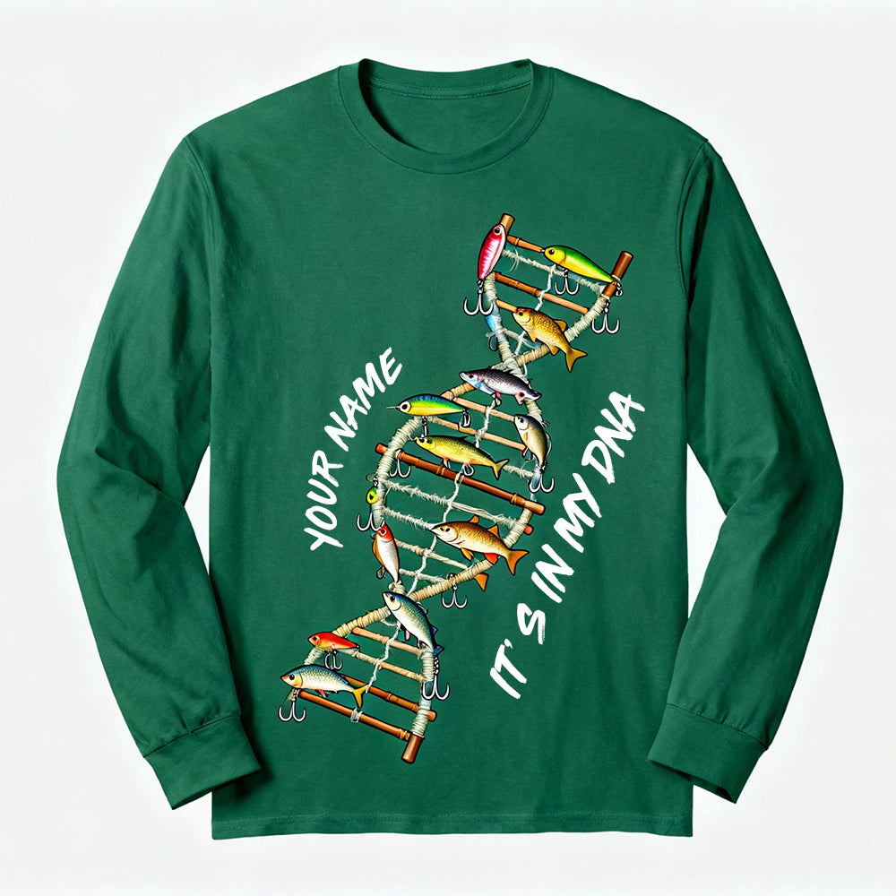 Fishing - It's in my DNA personalized custom name Premium Long Sleeve