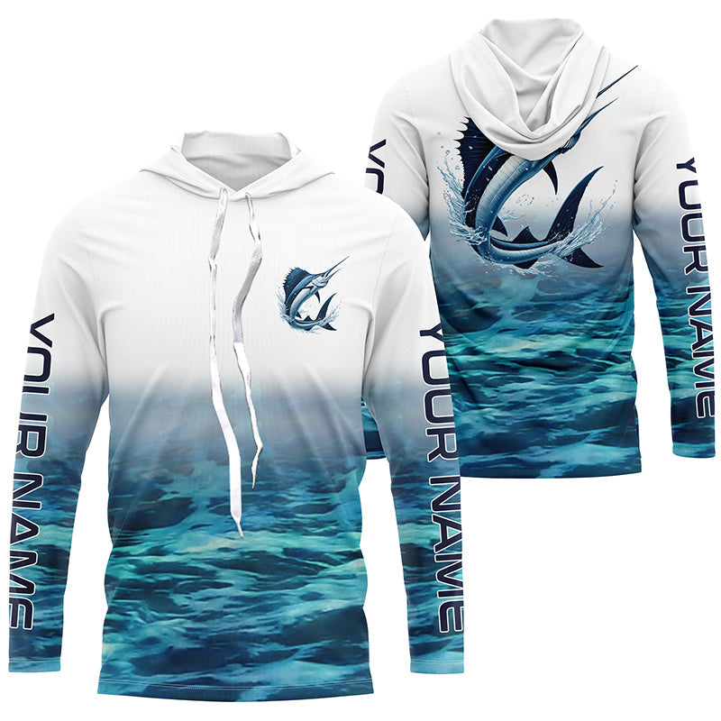 Sailfish Fishing Custom Long Sleeve Performance Fishing Shirts, Sailfish Saltwater Fishing Shirt IPHW6324