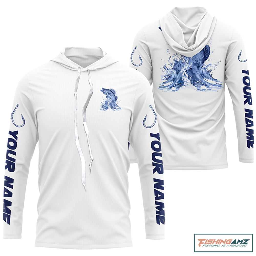 Personalized Walleye Long Sleeve Performance Fishing Shirts, Walleye Fishing Jersey IPHW6408