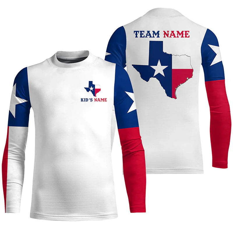 Texas Pride Fishing Team Kid Shirt With Custom Name & Team Name, Texas Uv Protection Shirts IPHW5072