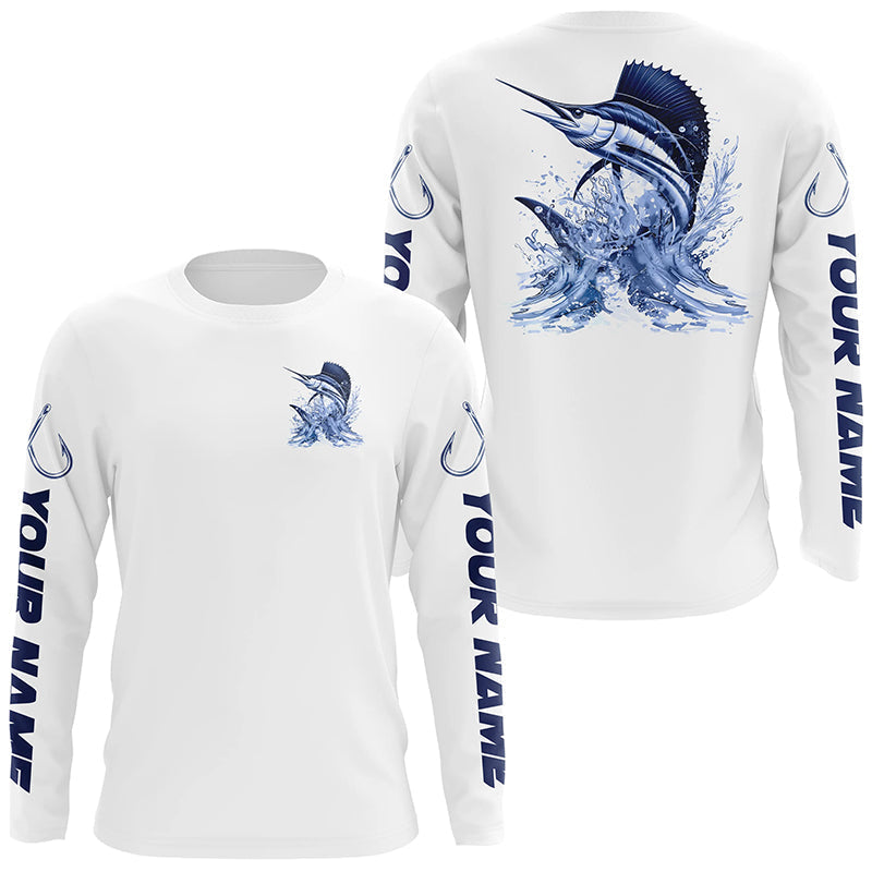 Sailfish Long Sleeve Fishing Shirts, Sailfish Custom Fishing Jerseys Saltwater Fishing Gifts IPHW6882