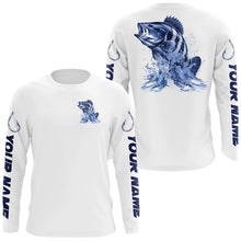 Load image into Gallery viewer, Peacock Bass Long Sleeve Fishing Shirts, Striper Custom Fishing Jerseys IPHW6886
