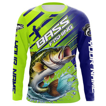 Load image into Gallery viewer, Custom Largemouth Bass Fishing Uv Protection Long Sleeve Shirts, Bass Tournament Fishing Shirt IPHW6895
