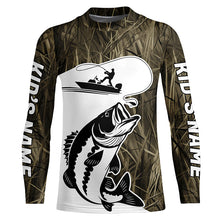 Load image into Gallery viewer, Custom Largemouth Bass Fishing Camo Long Sleeve Fishing Shirts, Bass Tournament Fishing Jerseys IPHW7419
