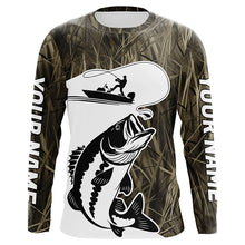 Load image into Gallery viewer, Custom Largemouth Bass Fishing Camo Long Sleeve Fishing Shirts, Bass Tournament Fishing Jerseys IPHW7419
