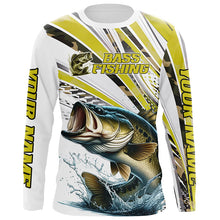 Load image into Gallery viewer, Personalized Largemouth Bass Fishing Jerseys, Custom Bass Long Sleeve Fishing Shirts Camo IPHW6797
