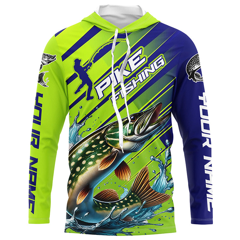 Custom Pike Fishing Uv Protection Long Sleeve Shirts, Pike Tournament Fishing Shirt IPHW7178