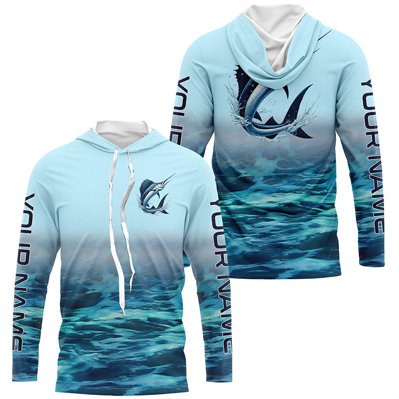 Sailfish Fishing Custom Performance Fishing Gear Shirts, Sailfish Long Sleeve Fishing Shirts IPHW6817