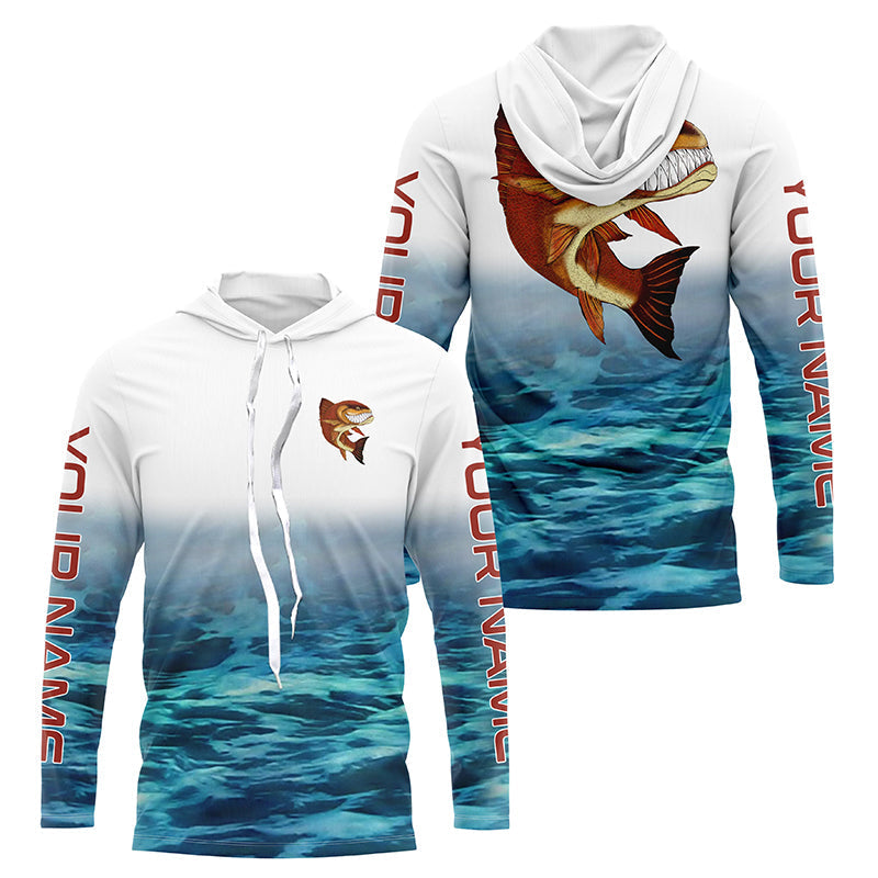 Angry Redfish Custom Long Sleeve Fishing Shirts, Redfish Puppy Drum Performance Fishing Shirts IPHW6133