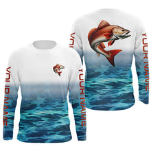 Load image into Gallery viewer, Personalized Redfish Fishing Jerseys, Redfish Puppy Drum Saltwater Tournament Fishing Shirts IPHW5700
