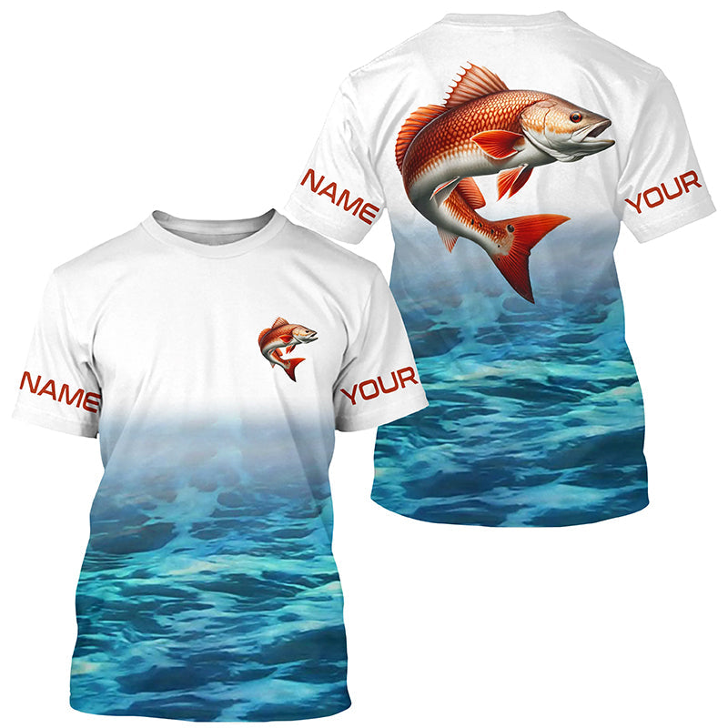 Personalized Redfish Fishing Jerseys, Redfish Puppy Drum Saltwater Tournament Fishing Shirts IPHW5700