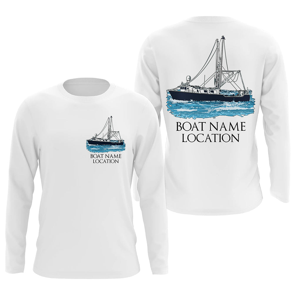 Custom Fishing Boat Name Long Sleeve Fishing Shirts, Personalized Fisher Boats Shirt IPHW5096