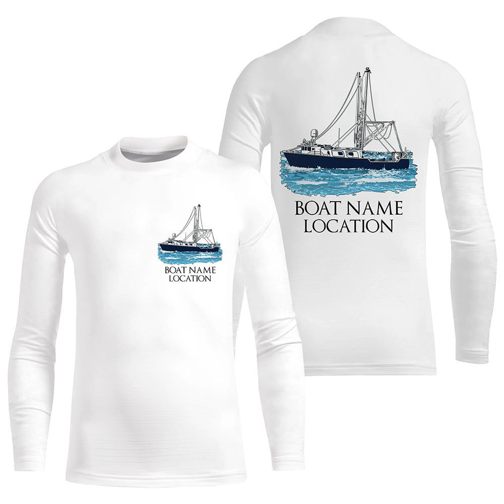 Custom Fishing Boat Name Long Sleeve Fishing Shirts, Personalized Fisher Boats Shirt IPHW5096