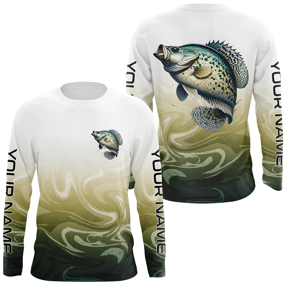 Crappie Fishing Long Sleeve Tournament Shirts, Custom Crappie Fishing Jerseys IPHW6342