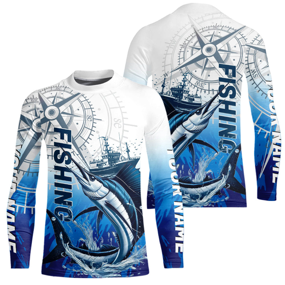 Custom Sailfish Fishing Saltwater Kid Long Sleeve Performance Shirts IPHW9155