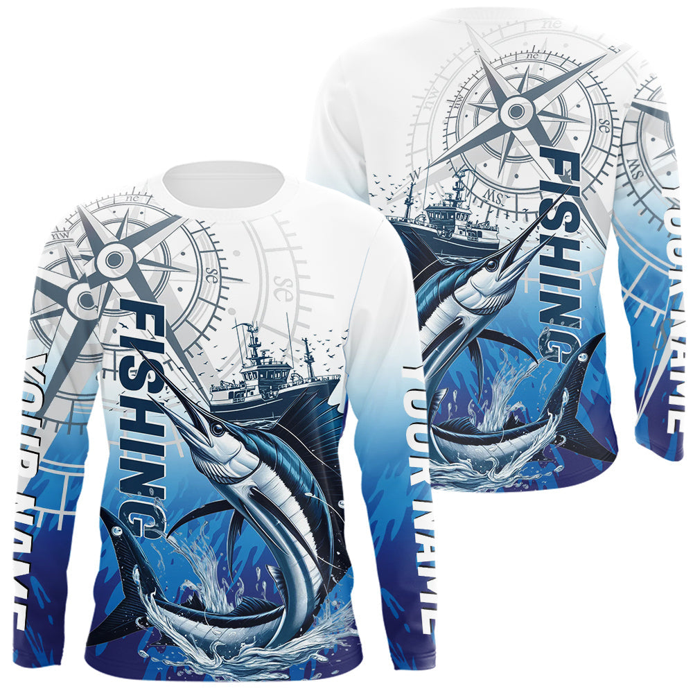 Custom Sailfish Fishing Saltwater Long Sleeve Performance Shirts IPHW9155