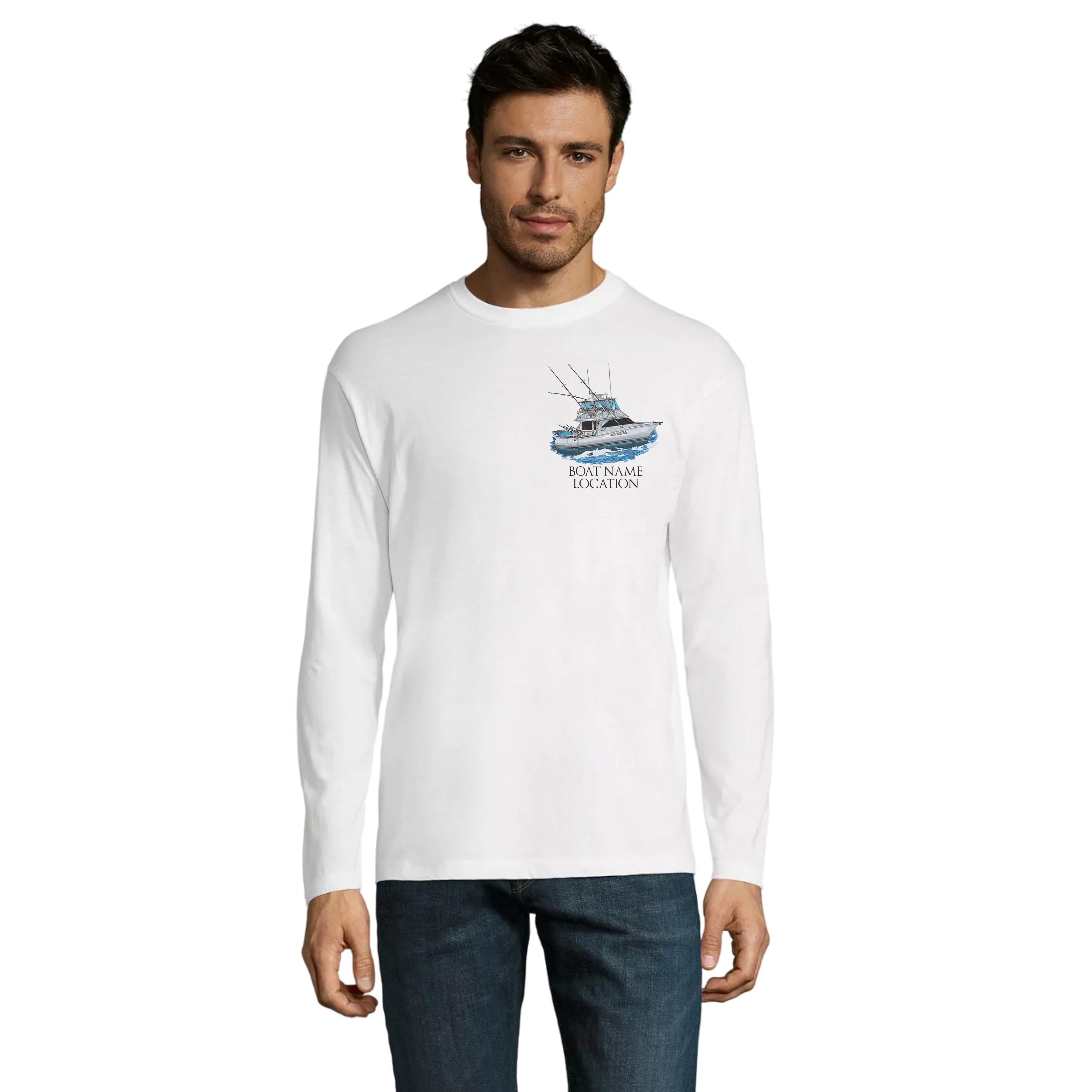 Custom Fishing Boat name Long sleeve Fishing Shirts, Personalized fisher boats shirt IPHW3621