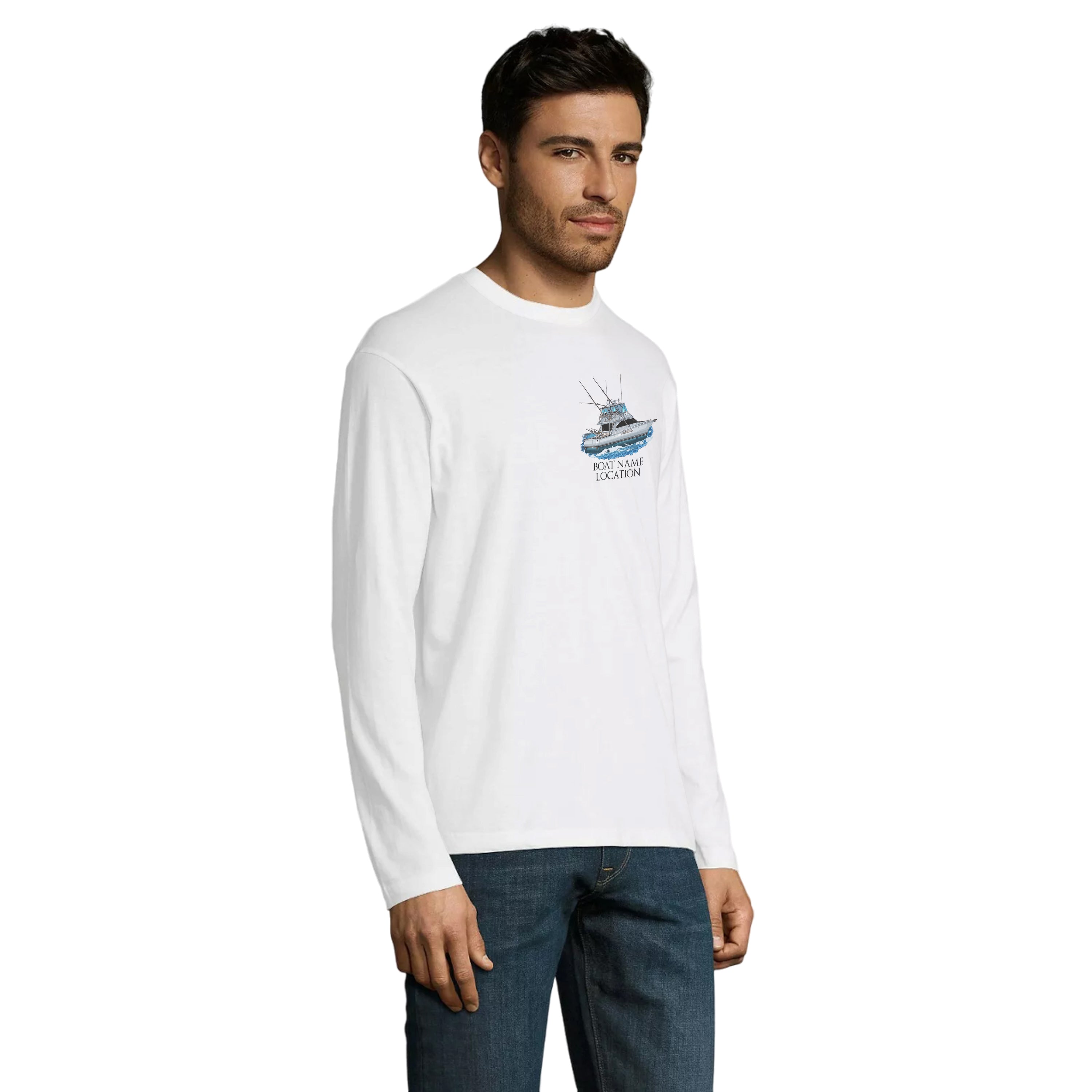 Custom Fishing Boat name Long sleeve Fishing Shirts, Personalized fisher boats shirt IPHW3621