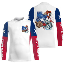 Load image into Gallery viewer, Personalized Texas Flag Fishing Shirts, Texas Slam Redfish Trout Flounder Long Sleeve Fishing Shirts IPHW7042
