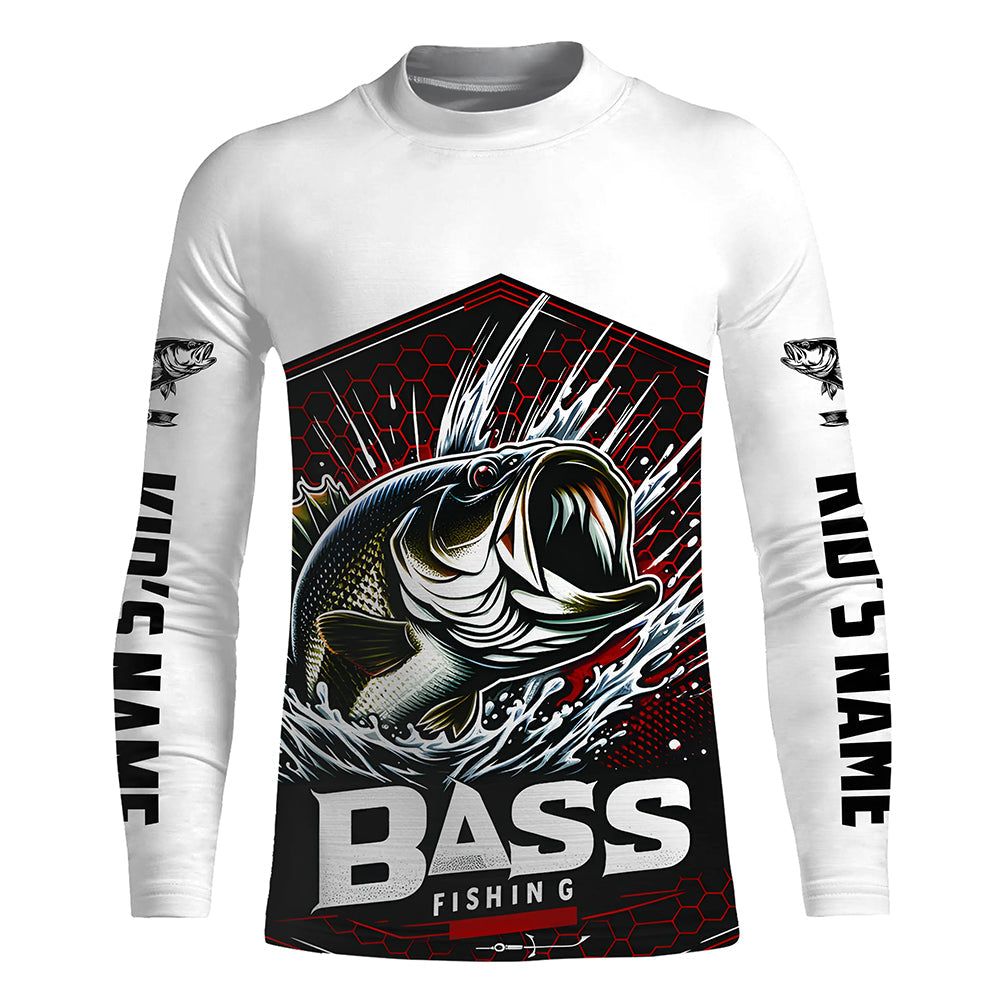 Custom Largemouth Bass Fishing Jerseys, Bass Long Sleeve Tournament Fishing Shirts For Men And Women IPHW5824