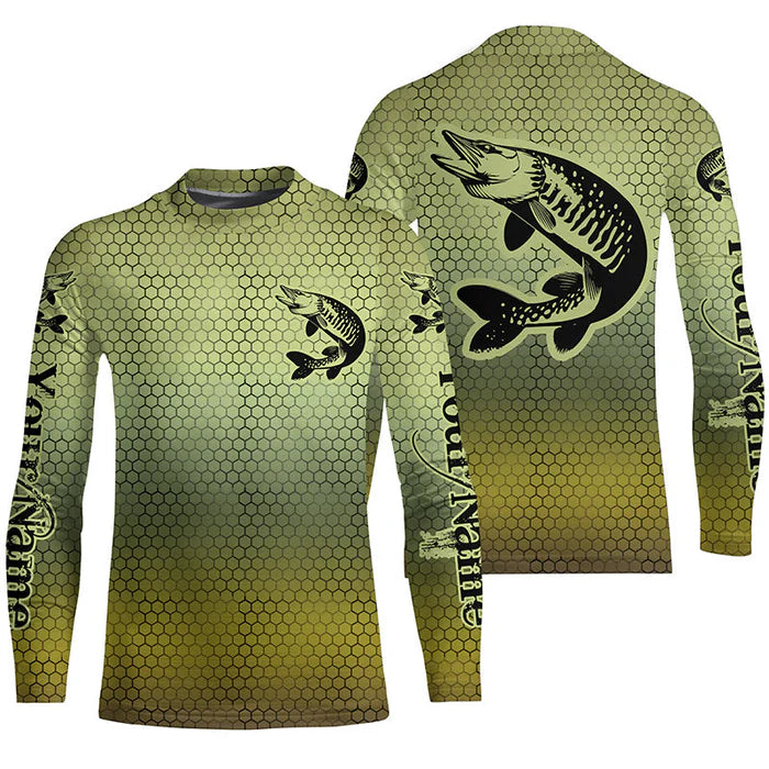 Musky Fishing Custom Kid Long Sleeve Tournament Shirts, Muskie Fishing Jerseys for Kid IPHW6412