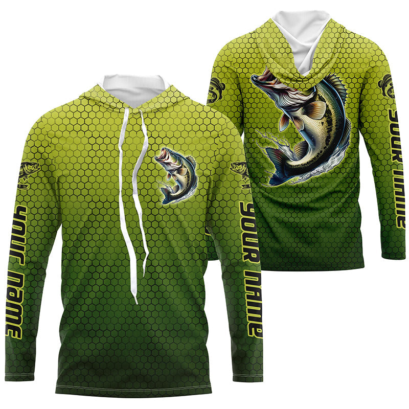 Bass Fishing Custom Long Sleeve Tournament Fishing Shirts, Bass Fisherman Fishing Jerseys IPHW6415