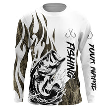 Load image into Gallery viewer, Bass Fishing Camo Tattoo Custom Long Sleeve Fishing Shirts, Bass Tournament Fishing Shirt IPHW6539
