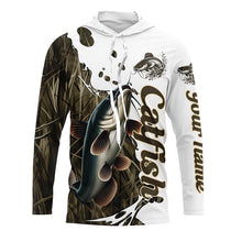 Load image into Gallery viewer, Grass Lake Camo Custom Catfish Fishing Long Sleeve Shirts, Catfish Tournament Fishing Shirt IPHW7028
