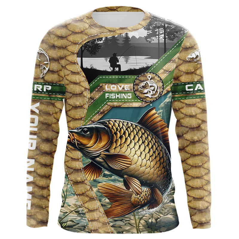 Carp Fishing Customize Name UV protection long sleeves fishing shirts NPQ120