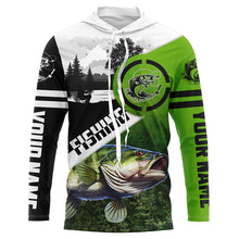 Load image into Gallery viewer, Largemouth Bass Fishing UV protection customize name long sleeves fishing shirts NPQ1
