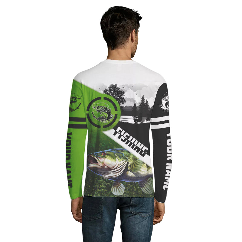 Largemouth Bass Fishing customized long sleeve fishing shirts NPQ1